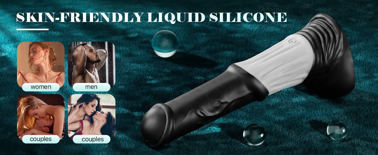 TaRiss's® Smart Silicone Thrusting Dildo Vibrator with 7 Vibrating & 7 Thrusting Modes Remote Control Fantasy Horse Dildo with Suction Base 11.8'' - tarisss.com