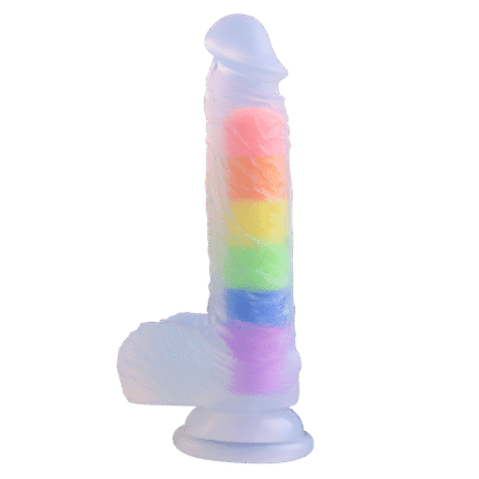 7.68 Inch Realistic Dildo with Rainbow Core