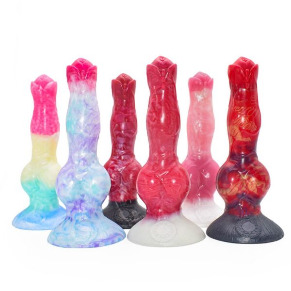 8 Inch Silicone Wolf Dildo with Knot