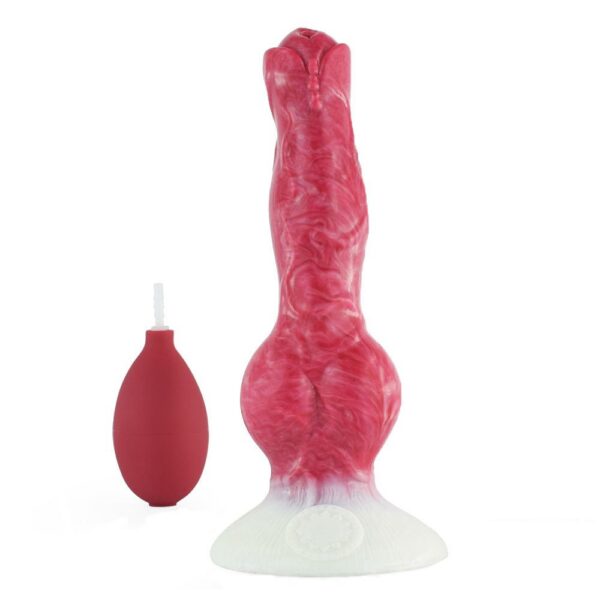 Agnira 8 Inch Squirting Dog Dildo with Knot