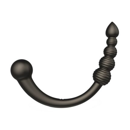 Body-Safe Silicone Curved Anal Plug with Dual-End Design