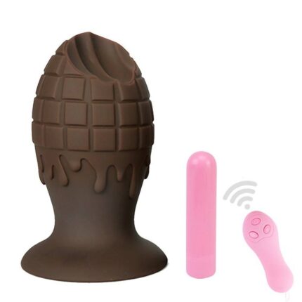 Chocolate 5 Inch Anal Small Vibrating Dildo