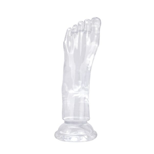 Crystal Series Realistic Foot Fantasy Dildo - Ultra-Clear TPE Anal Probe