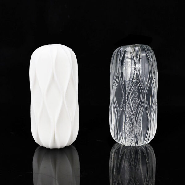 Dual-Sided Transparent Silicone Masturbator Cup