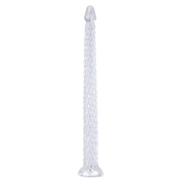 Extra-Long Crystal Dragon Tail Anal Probe - Textured Scale Series