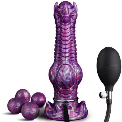 Fantasy Dragon Silicone Dildo with Inflation Pump