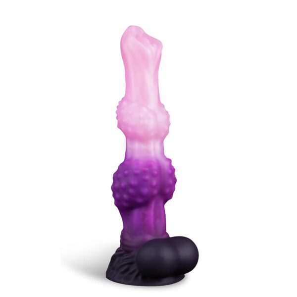 Fantasy Gradient Silicone Dildo with Knobbed Texture & Suction Base