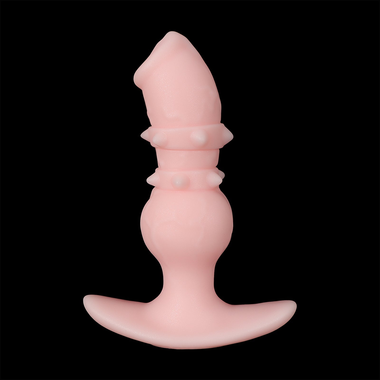 glow-in-the-dark-dual-ring-textured-anal-plug-with-spiked-surface-9745754 Glow-in-the-Dark Dual Ring Textured Anal Plug with Spiked Surface - 图片 1