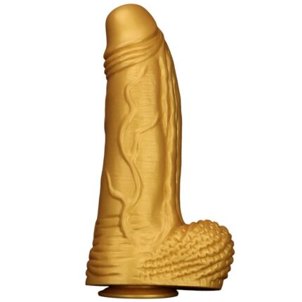 Gold Titan XL Realistic Dildo – 15.3” Silicone Giant with Suction Base