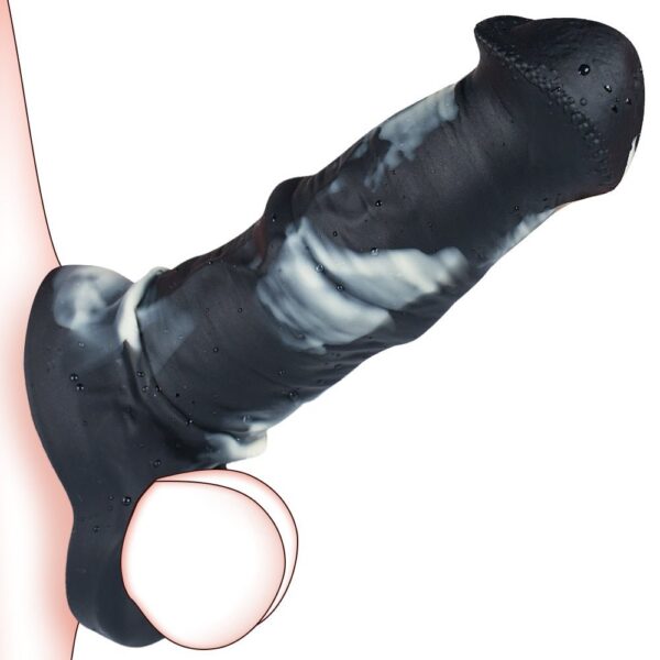 Horse Silicone Penis Sleeve Extender with Suction Base