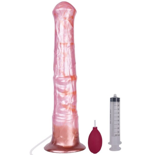 Inflatable Realistic Pony Silicone Squirting Dildo