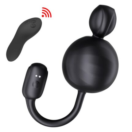 Inflatable Silicone Anal Plug with Expandable Dual Beads