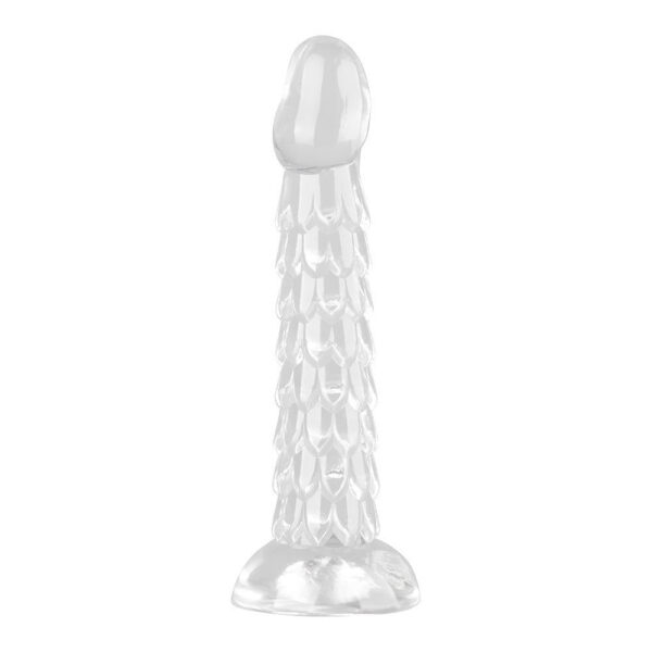 Mythic Serpent Scale Silicone Anal Dildo - Crystal Clear