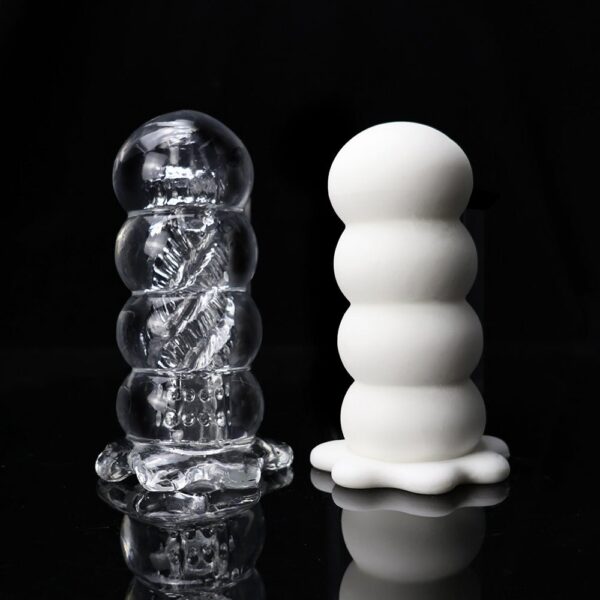 Realistic Textured Silicone Male Masturbator Cup – Soft Inner Sleeve