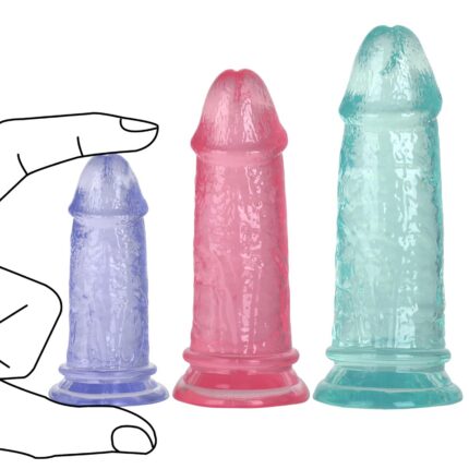 Textured TPE Anal Plug with Suction Cup Realistic Glans Dildo Anal Trainer