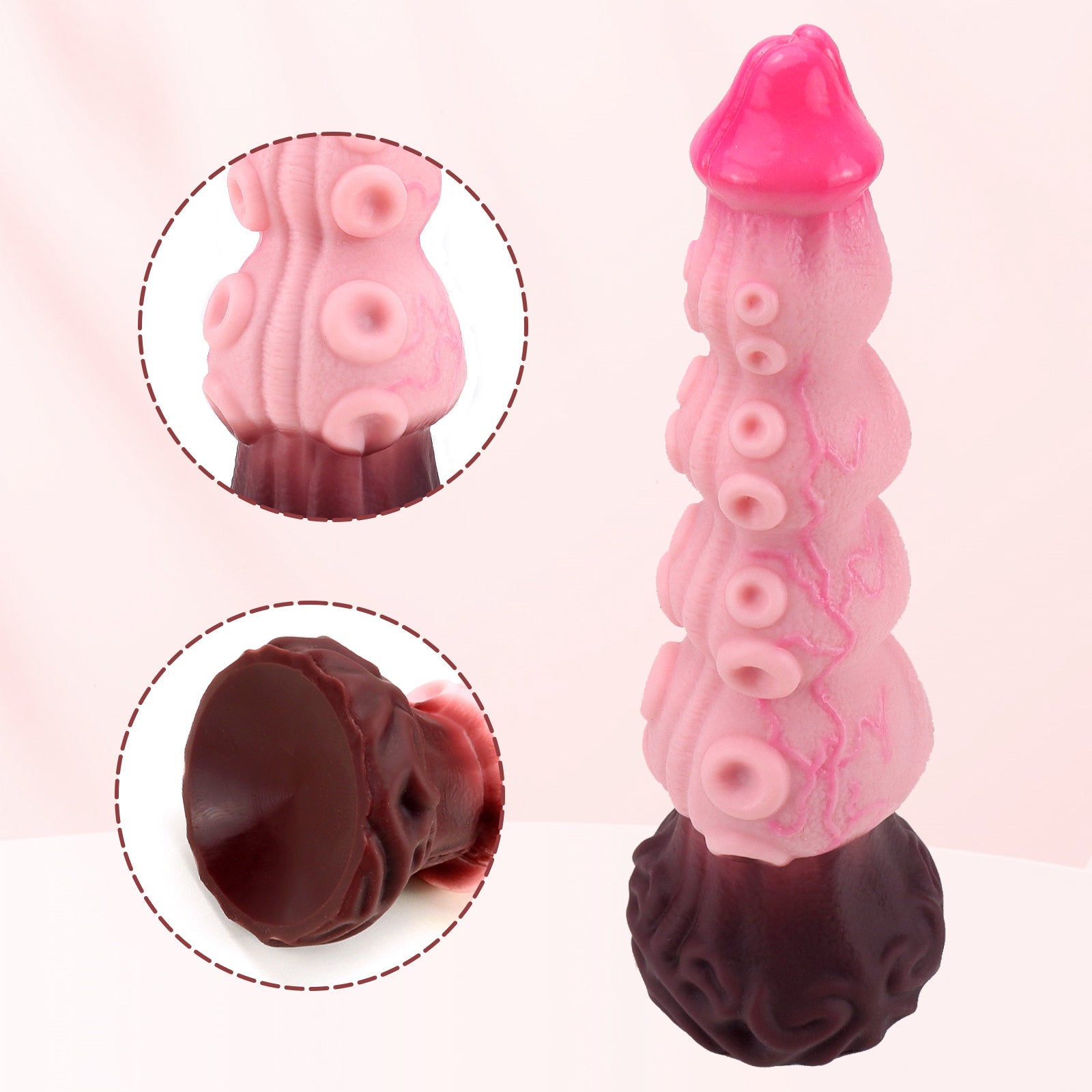 textured-pink-silicone-dildo-with-suction-cup-3959990 Textured Pink Silicone Dildo with Suction Cup - 图片 1